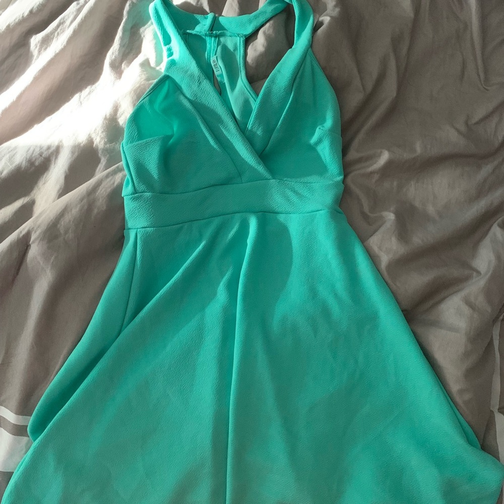Pink lily Back To Yesterday Dress Mint